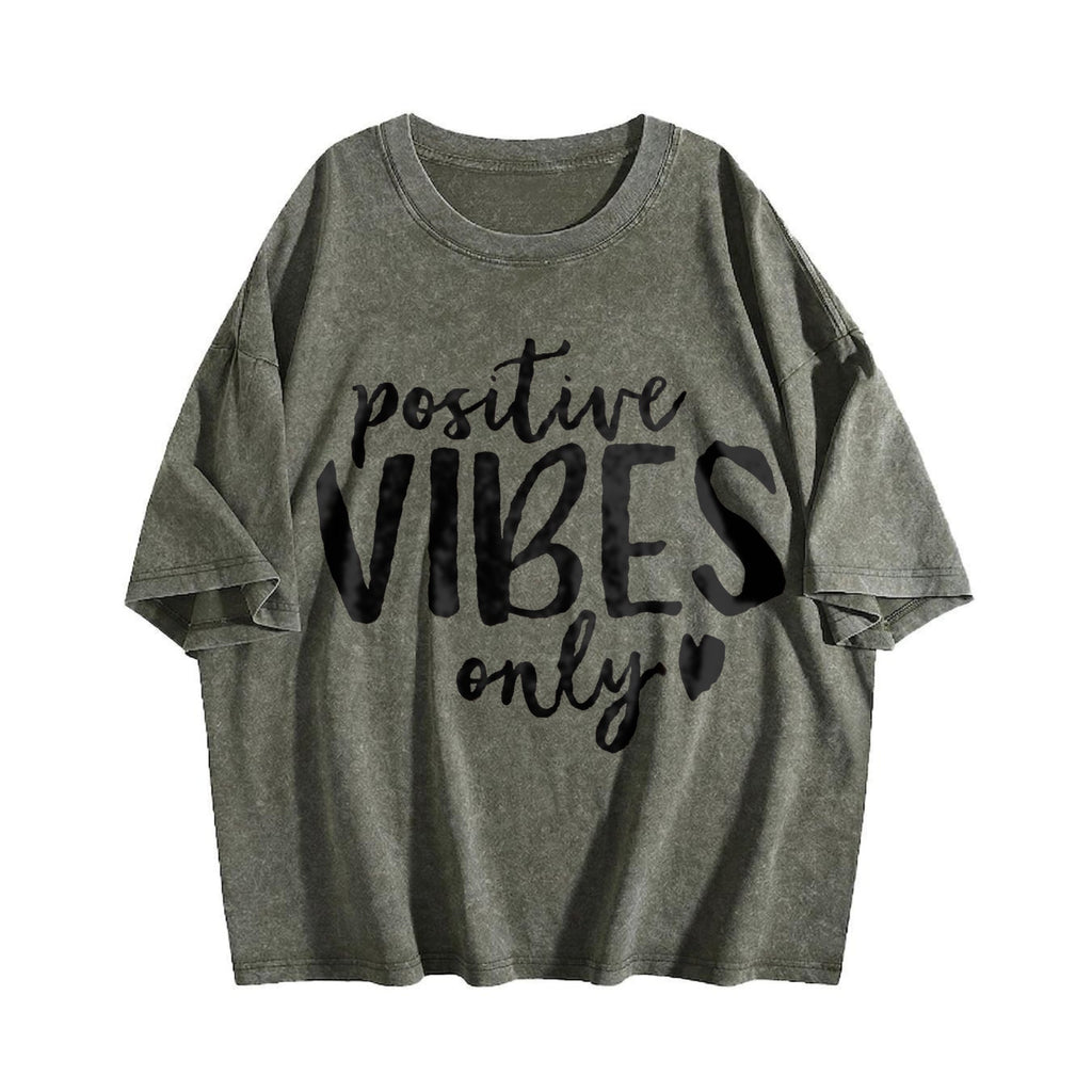 Positive Vibes Only Good Vintage Washed T-Shirt product image 4