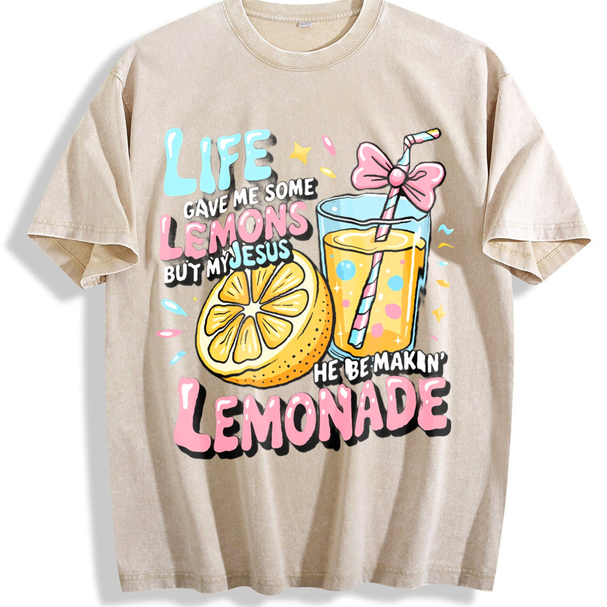 Fun Christian Faith - Life Gave Me Lemons Vintage Washed product image 1