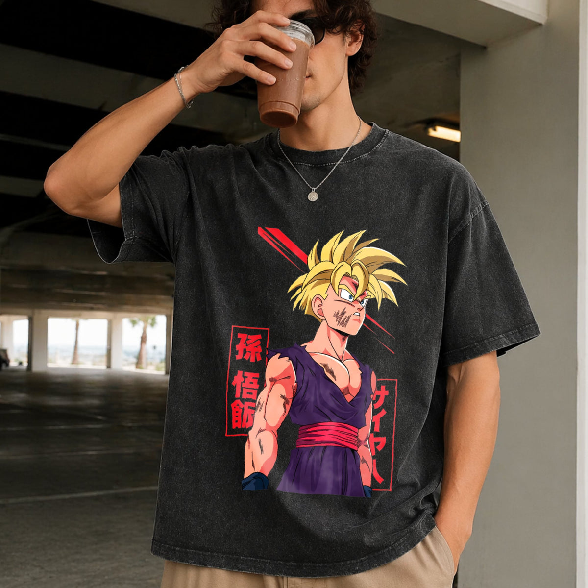 Super Saiyan Warrior Gohan Vintage Washed T-Shirt product image 9