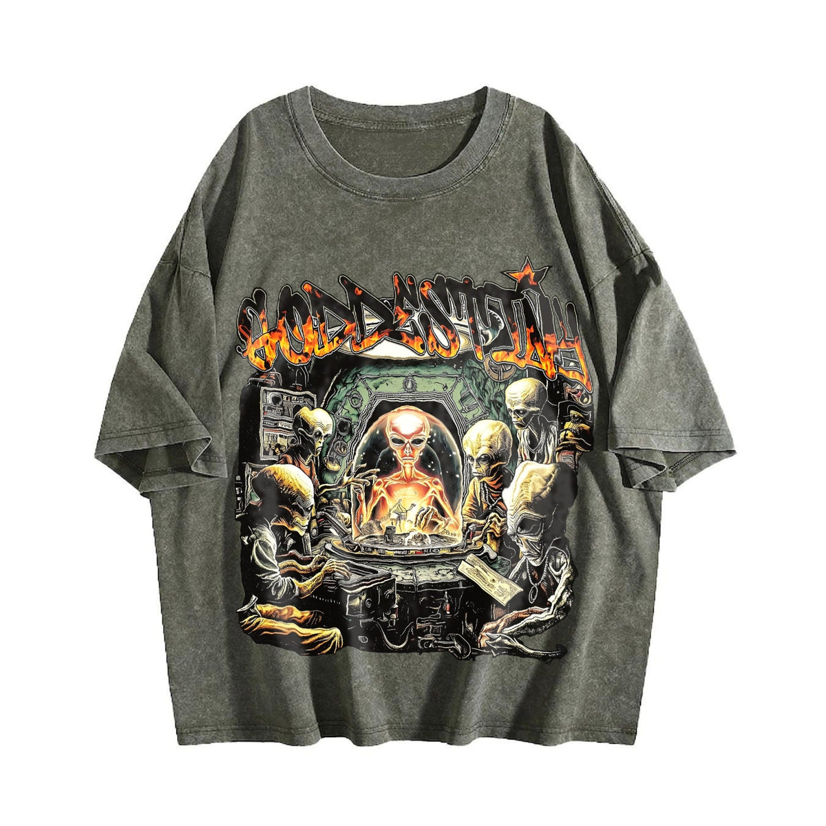 Dual-sided Alien Spaceship No Guts No Human Flame Vintage product image 4