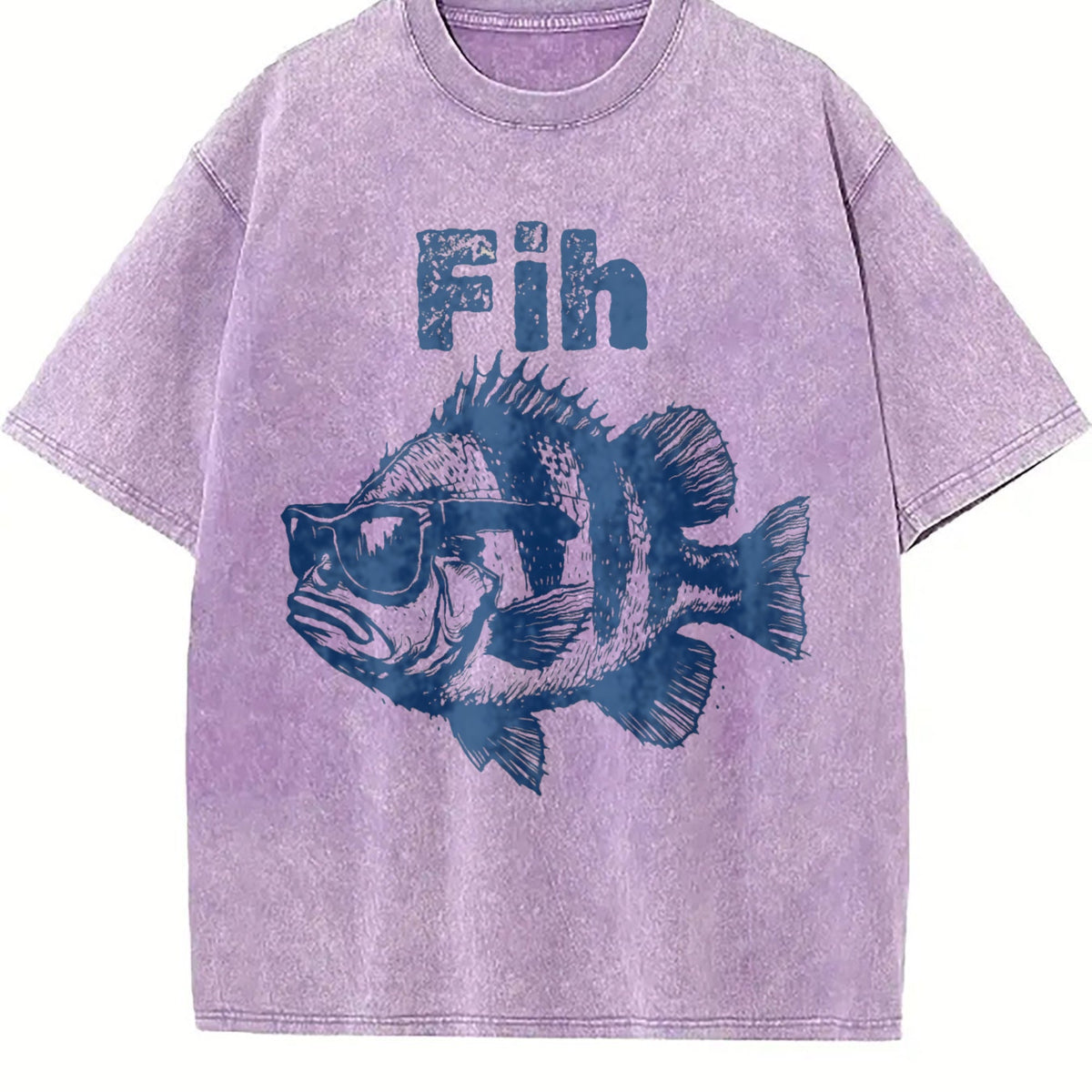 Fih Fish Meme 90s Vintage Washed T-Shirt product image 6