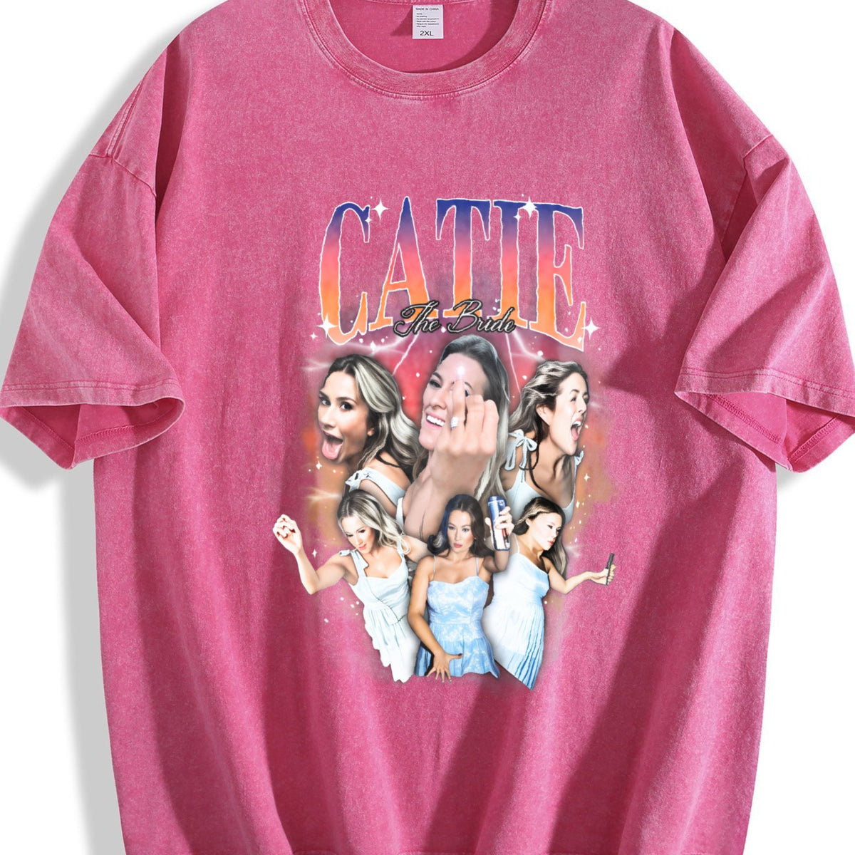 Catie Photo Collage Vintage Washed T-Shirt product image 7