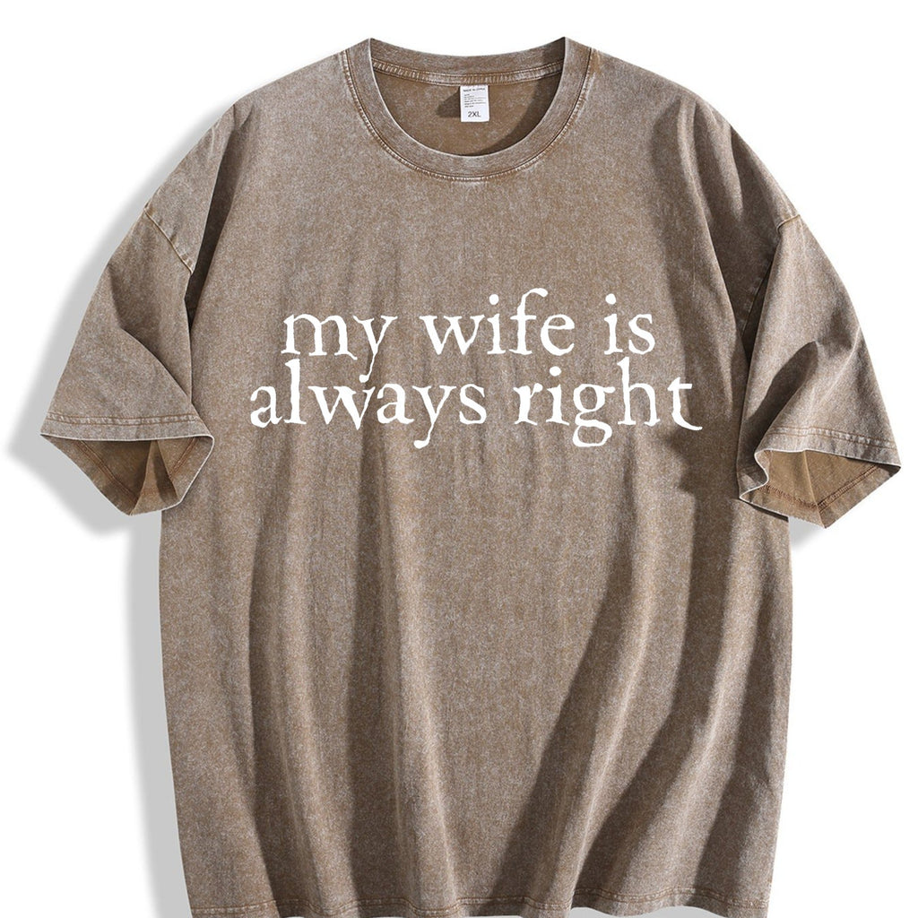 My Wife Is Always Right Vintage Washed T-Shirt product image 3