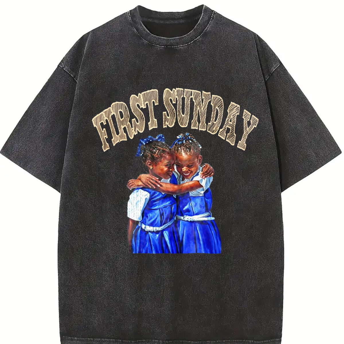First Sunday Children Hugging Vintage Washed T-Shirt product image 2