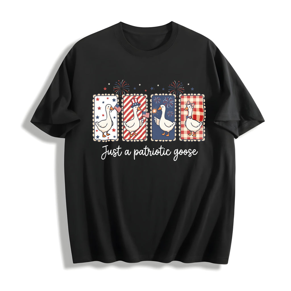 Just A Patriotic Goose Cotton T-Shirt product image 1