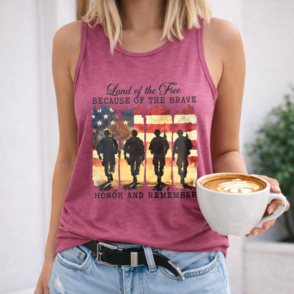 Land Of The Free Because Of The Brave Women's Tank Top