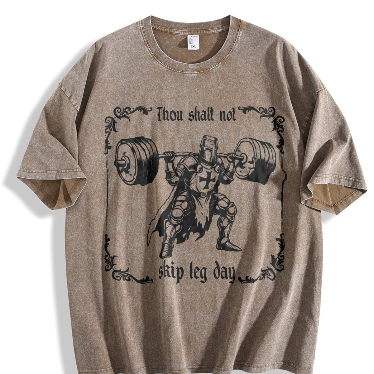 Thou Shalt Not Skip Leg Day Vintage Washed T-Shirt product image 3