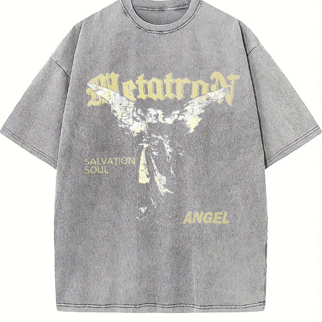Metatron Angel Salvation Soul Grunge Vintage Washed T-Shirt product image 5