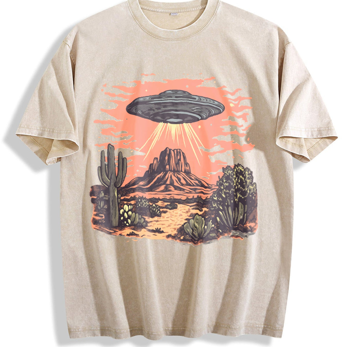 UFO In Dessert Y2K Vintage Washed T-Shirt product image 1