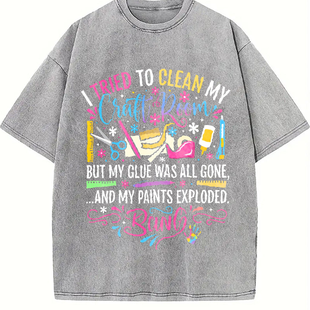 Craft Chaos Queen Vintage Washed T-Shirt product image 5