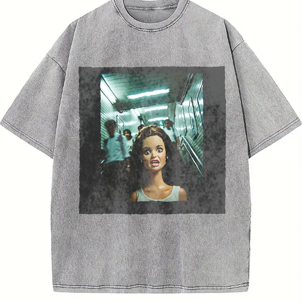 Funny Doll on the Subway Vintage Washed T-Shirt product image 5