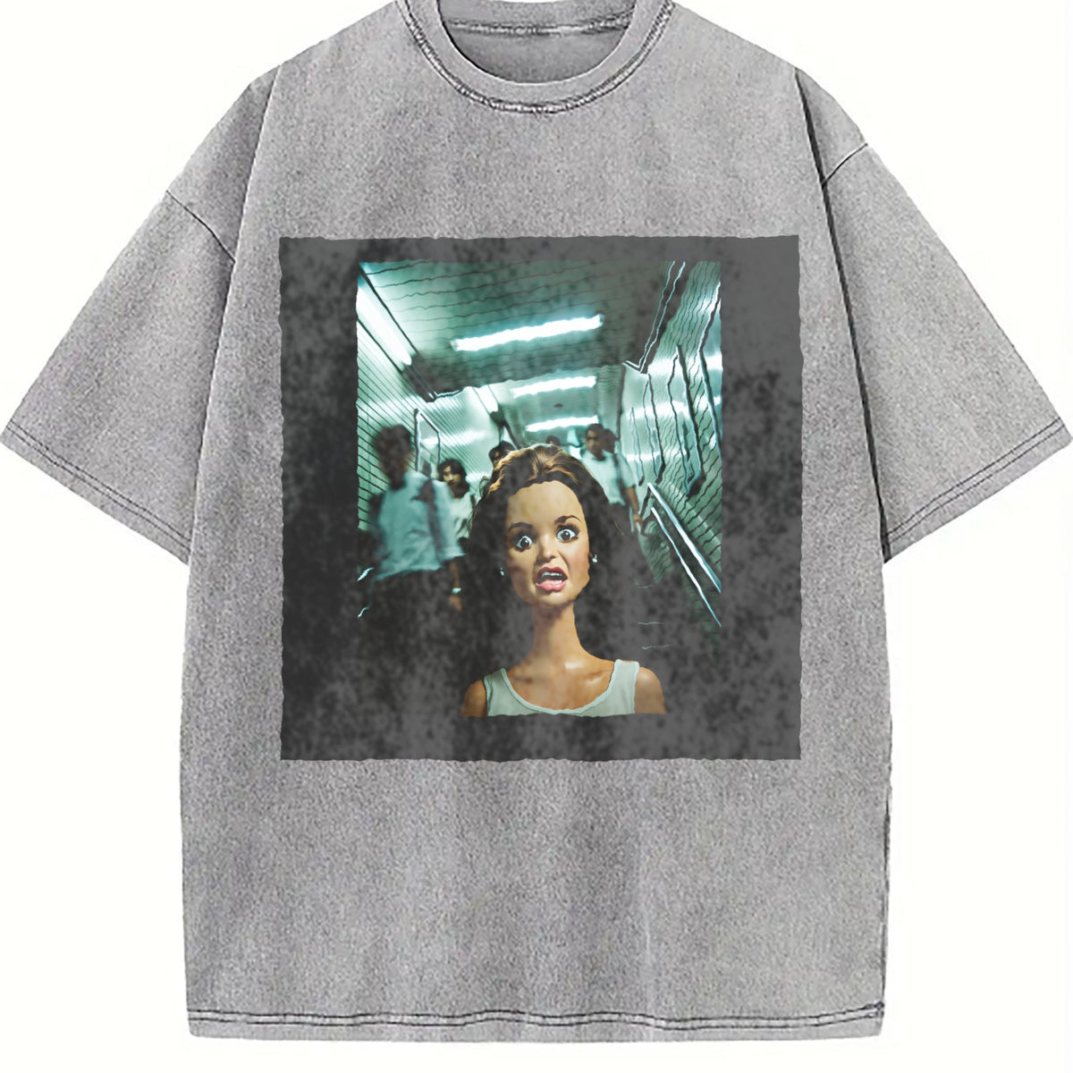 Funny Doll on the Subway Vintage Washed T-Shirt product image 5