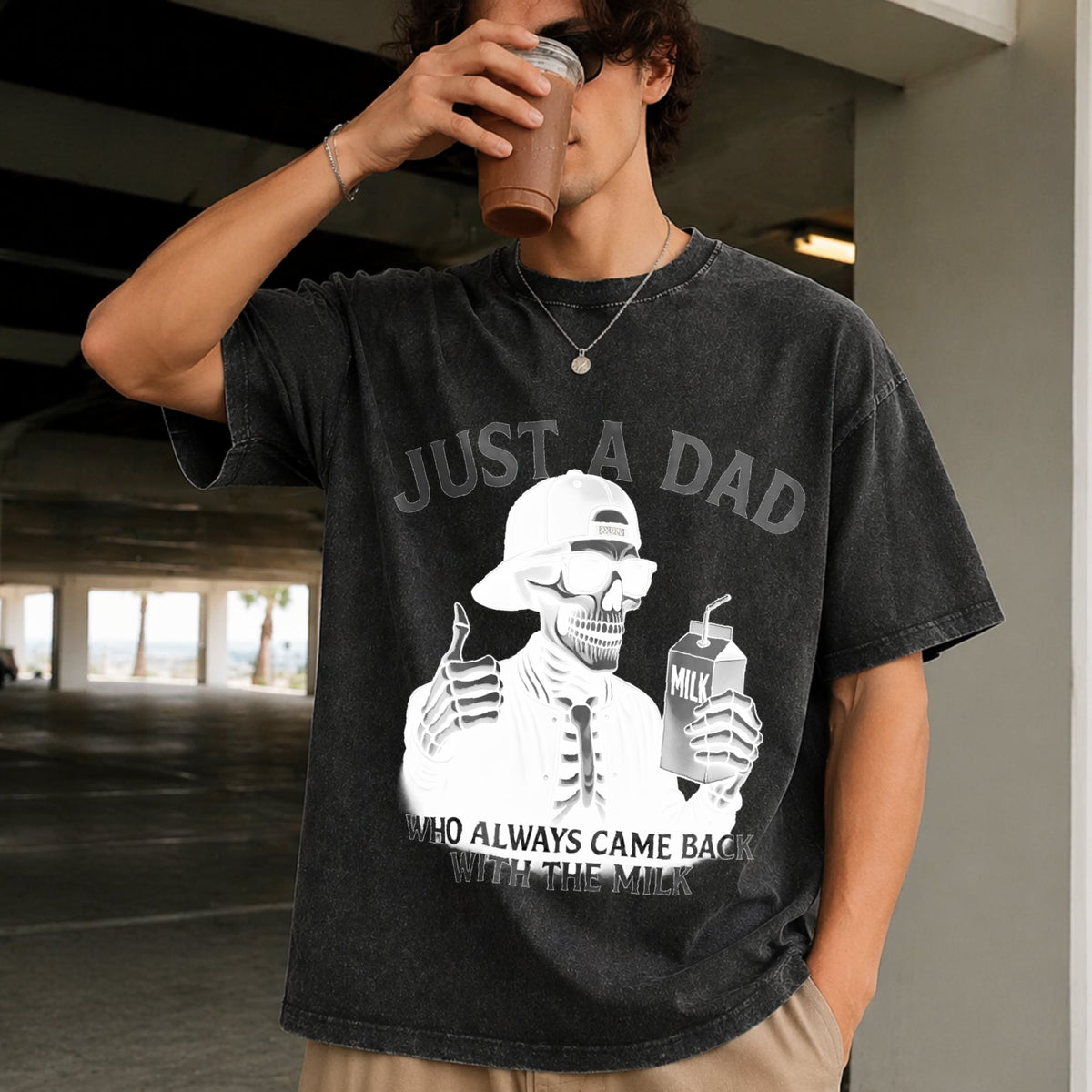 Funny Dad Vintage Washed T-Shirt product image 9