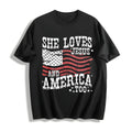 She Loves Jesus And America Too Cotton T-Shirt product image 1