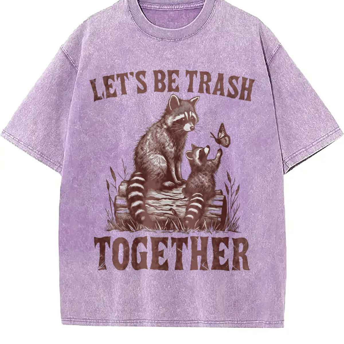 Let's Be Trash Together Raccoon 90s Vintage Washed T-Shirt product image 6