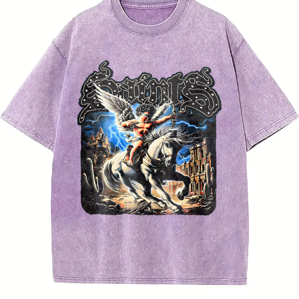 Saints Angel On Horse Vintage Washed T-Shirt product image 6