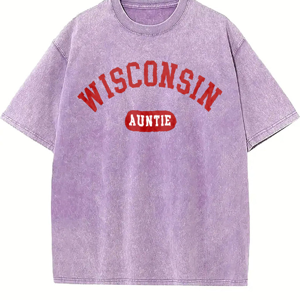 Wisconsin Auntie Vintage Washed T-Shirt product image 6