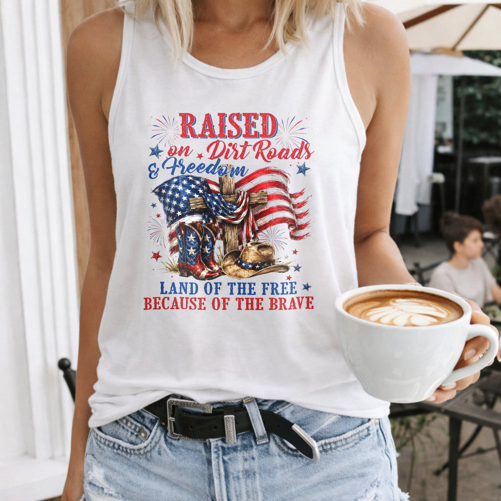 Raised On Dirt Road And Freedom Women's Tank Top