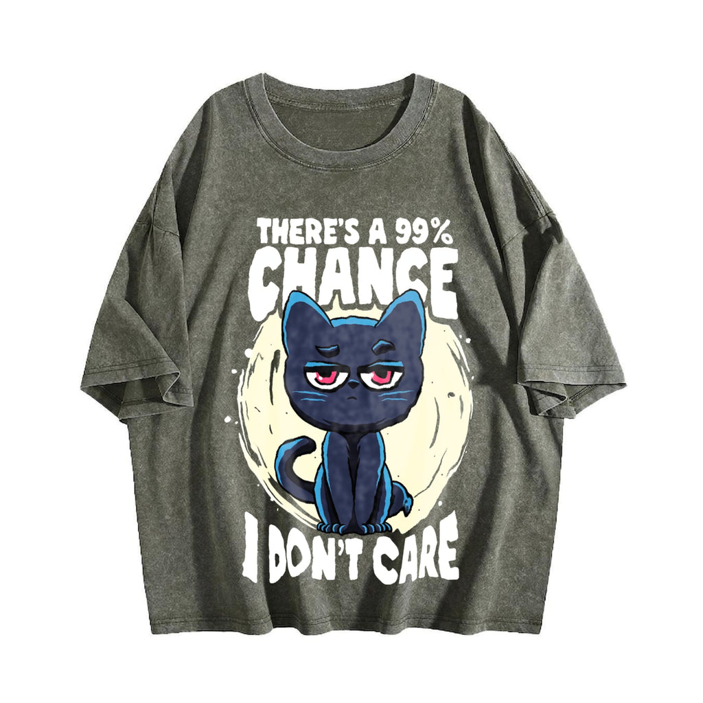 Funny 99 Chance I Don't Care Vintage Washed T-Shirt product image 4