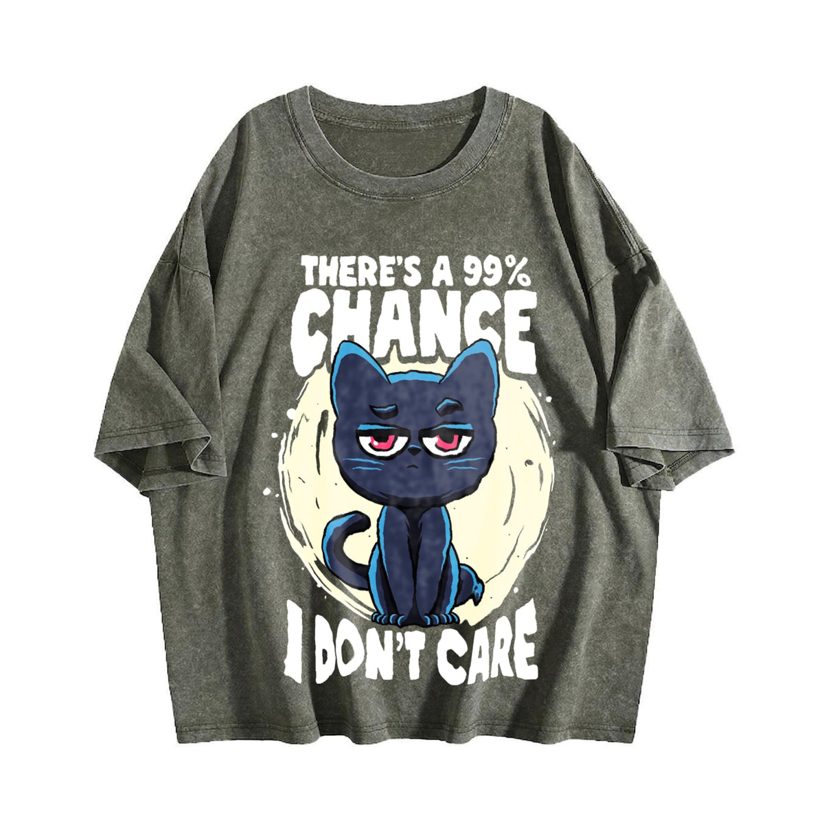 Funny 99 Chance I Don't Care Vintage Washed T-Shirt product image 4