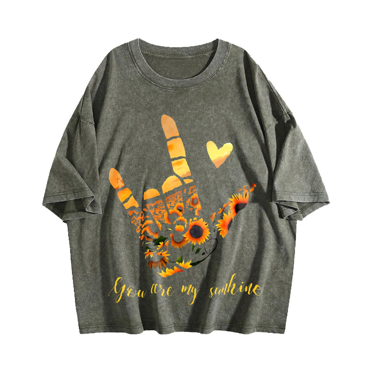Sunflower Rock Hand Gesture For Music Festival Vintage product image 4