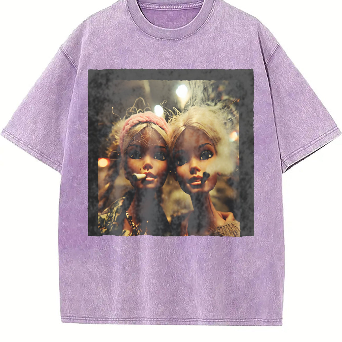 Funny Messy Doll Duo Vintage Washed T-Shirt product image 6