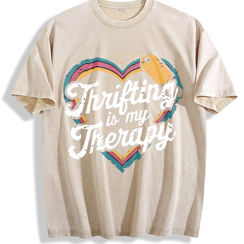 Thrifting Is My Therapy Vintage Washed T-Shirt product image 1