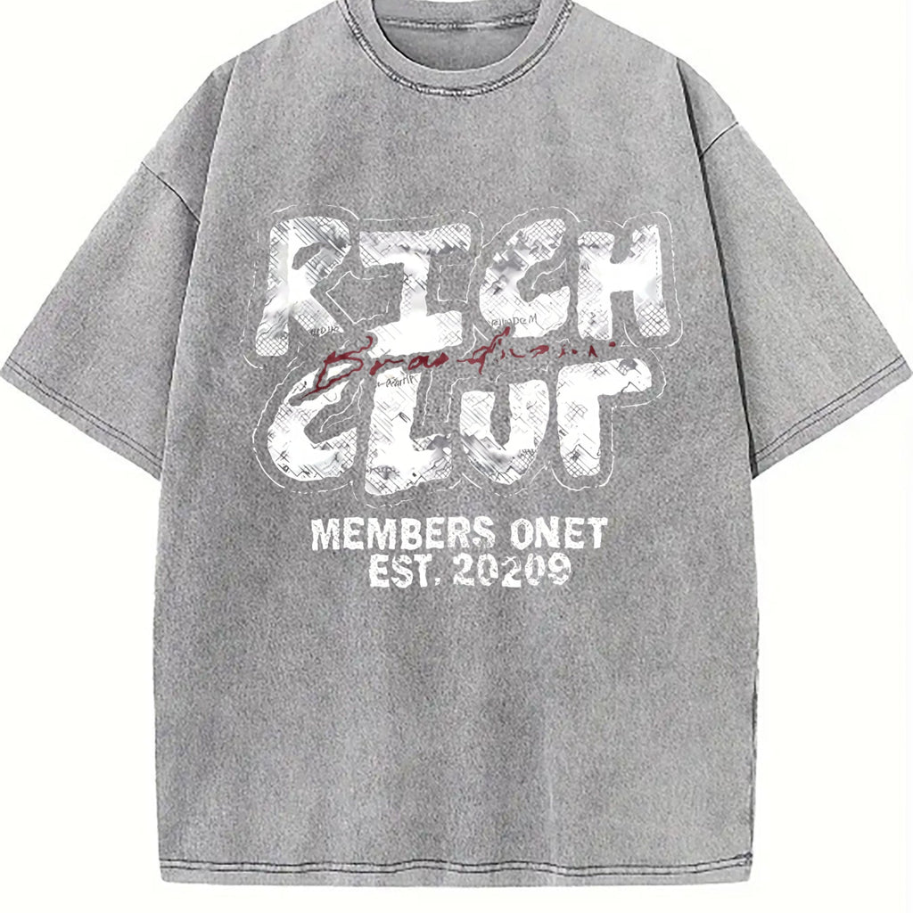 Rich Club Hip Hop Cartoon Vintage Washed T-Shirt product image 5