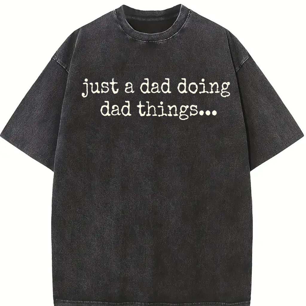Just A Dad Doing Things Funny Vintage Washed T-Shirt product image 2