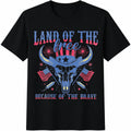 Land Of The Free Because Of Brave - Patriotic Cotton T-Shirt product image 1