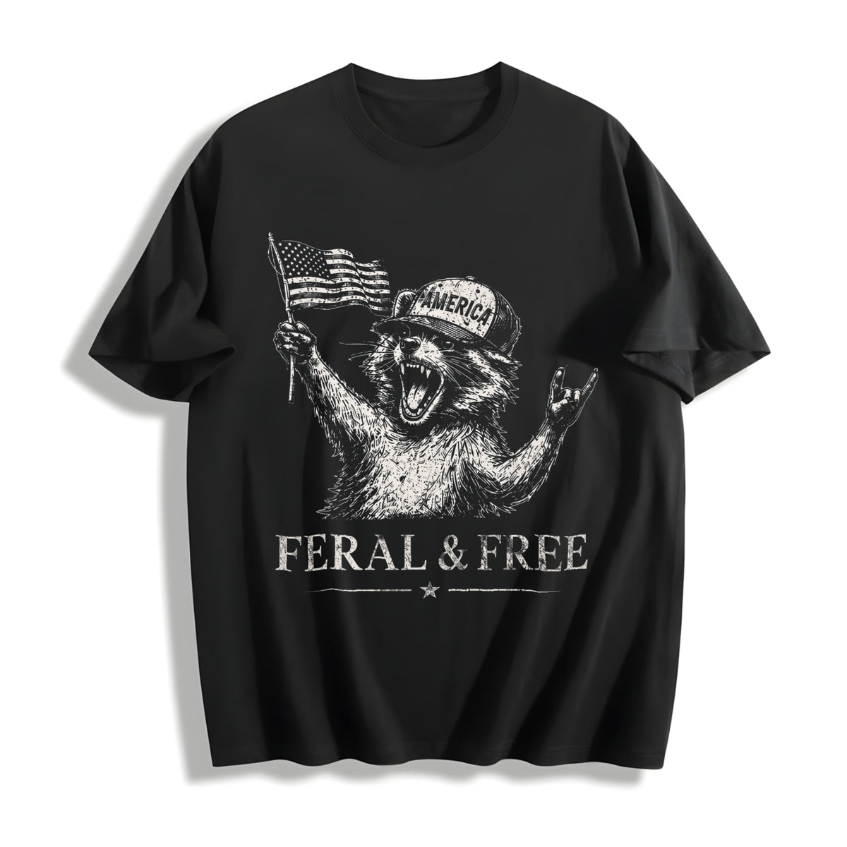 Feral & Free Raccoon Cotton T-Shirt product image 1