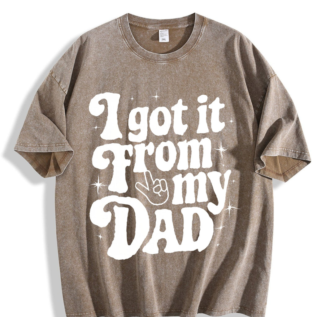 I Got It From My Dad Vintage Washed T-Shirt product image 3