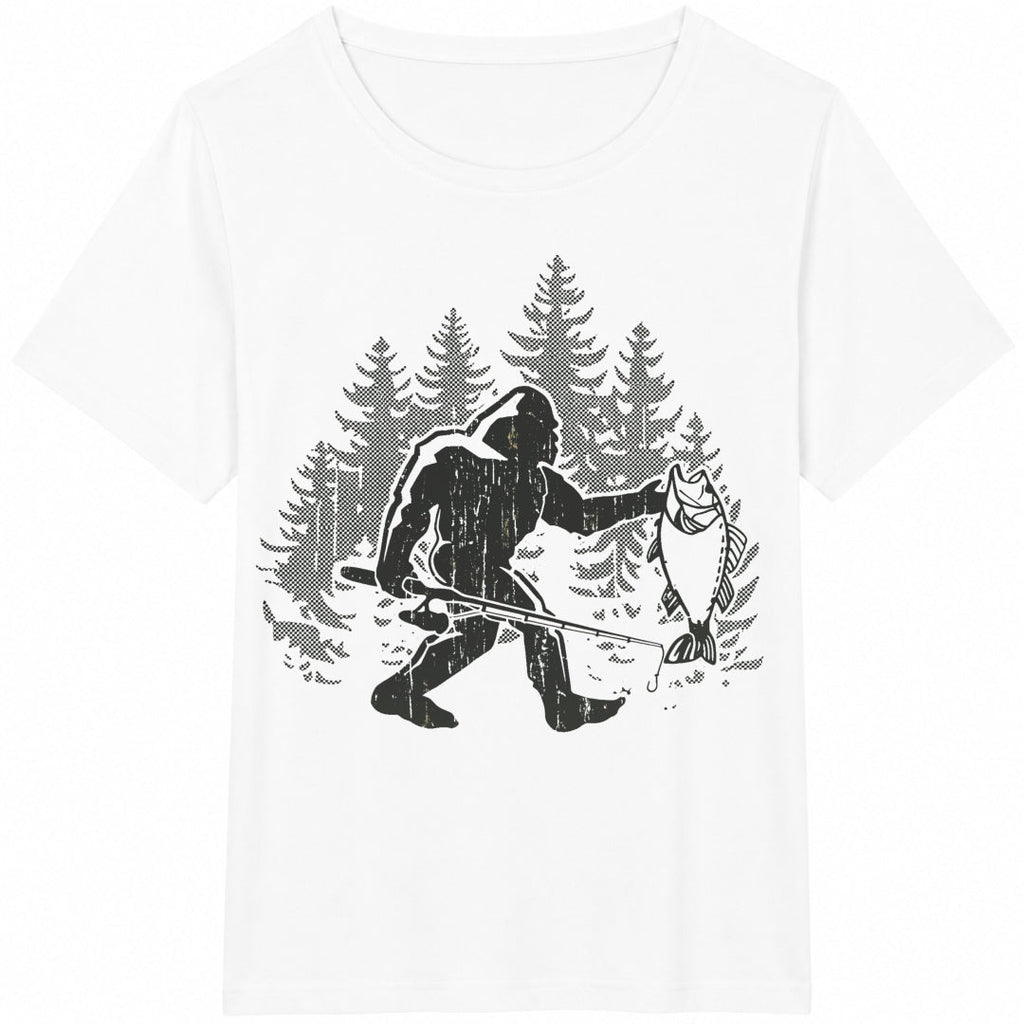 Bigfoot Fishing - Funny Sasquatch Fisherman - Angler Cotton product image 2