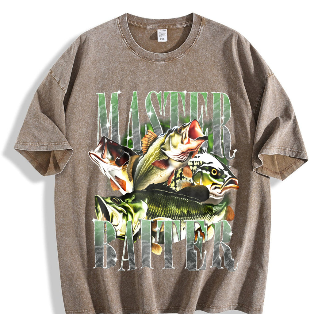 Master Baiter Bass Fishing Fisher Papa Dad Happy Vintage product image 3