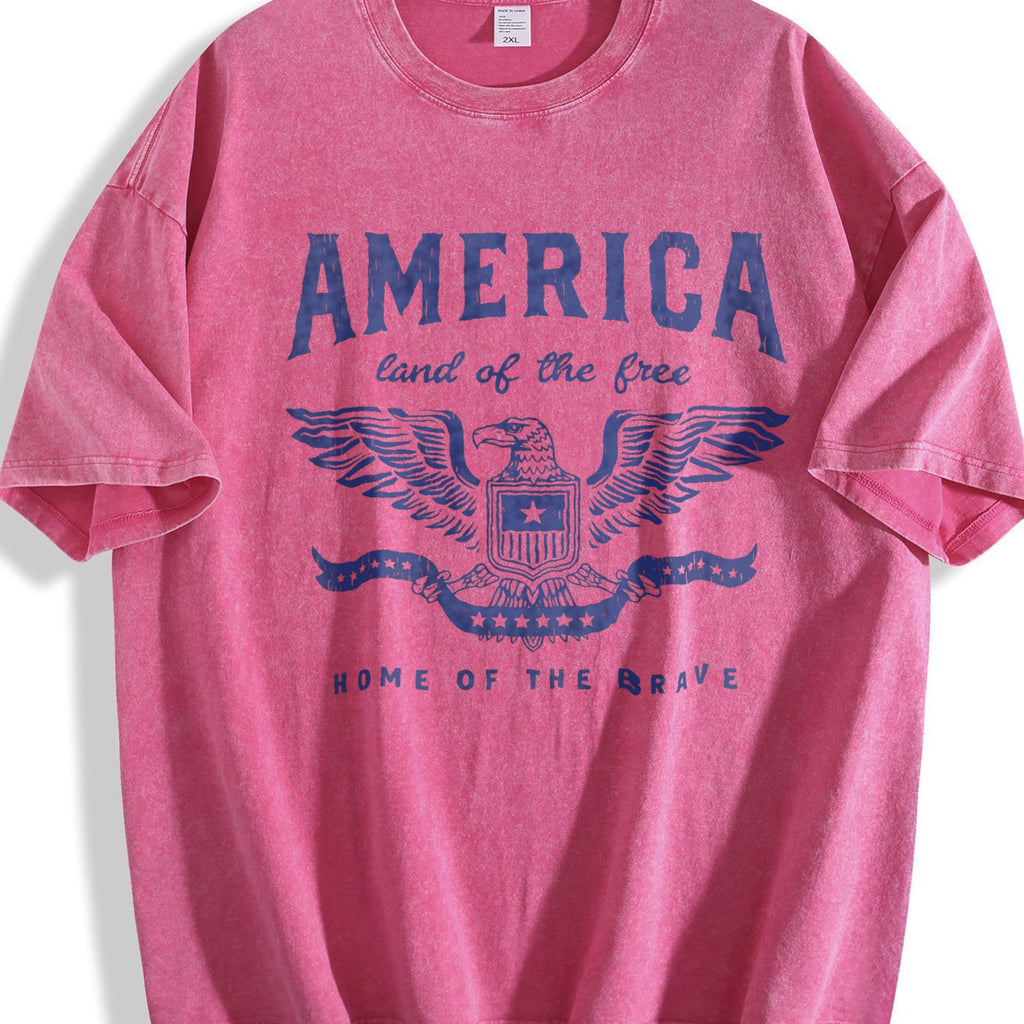 Funny America Land Of The Free Home Of Brave Vintage Washed product image 7