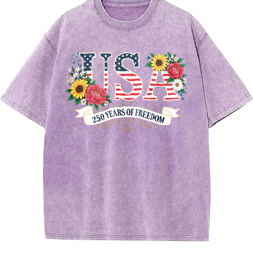 250th Anniversary United States Flowers Vintage Washed product image 6
