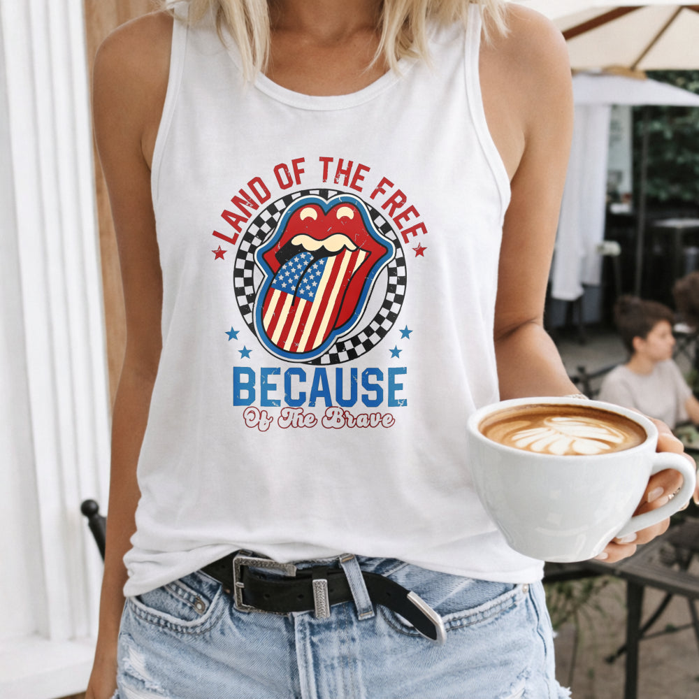 Land Of The Free Because Of The Brave Women's Tank Top