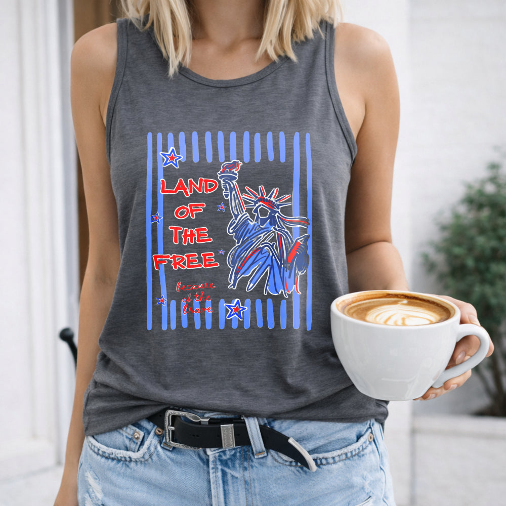 Land Of The Free Because Of The Brave Women's Tank Top