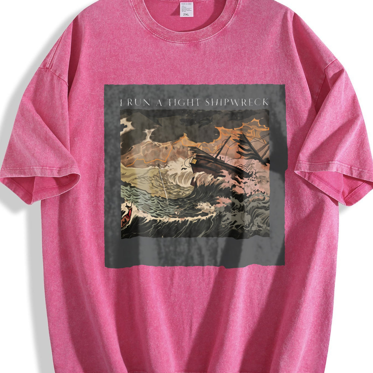 I Run a Tight Shipwreck Vintage Washed T-Shirt product image 7