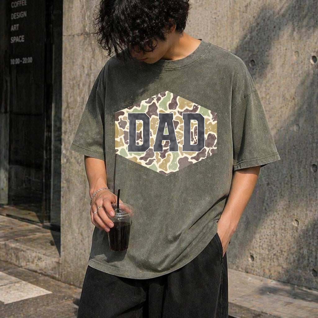 Camouflage Dad Vintage Washed T-Shirt product image 11