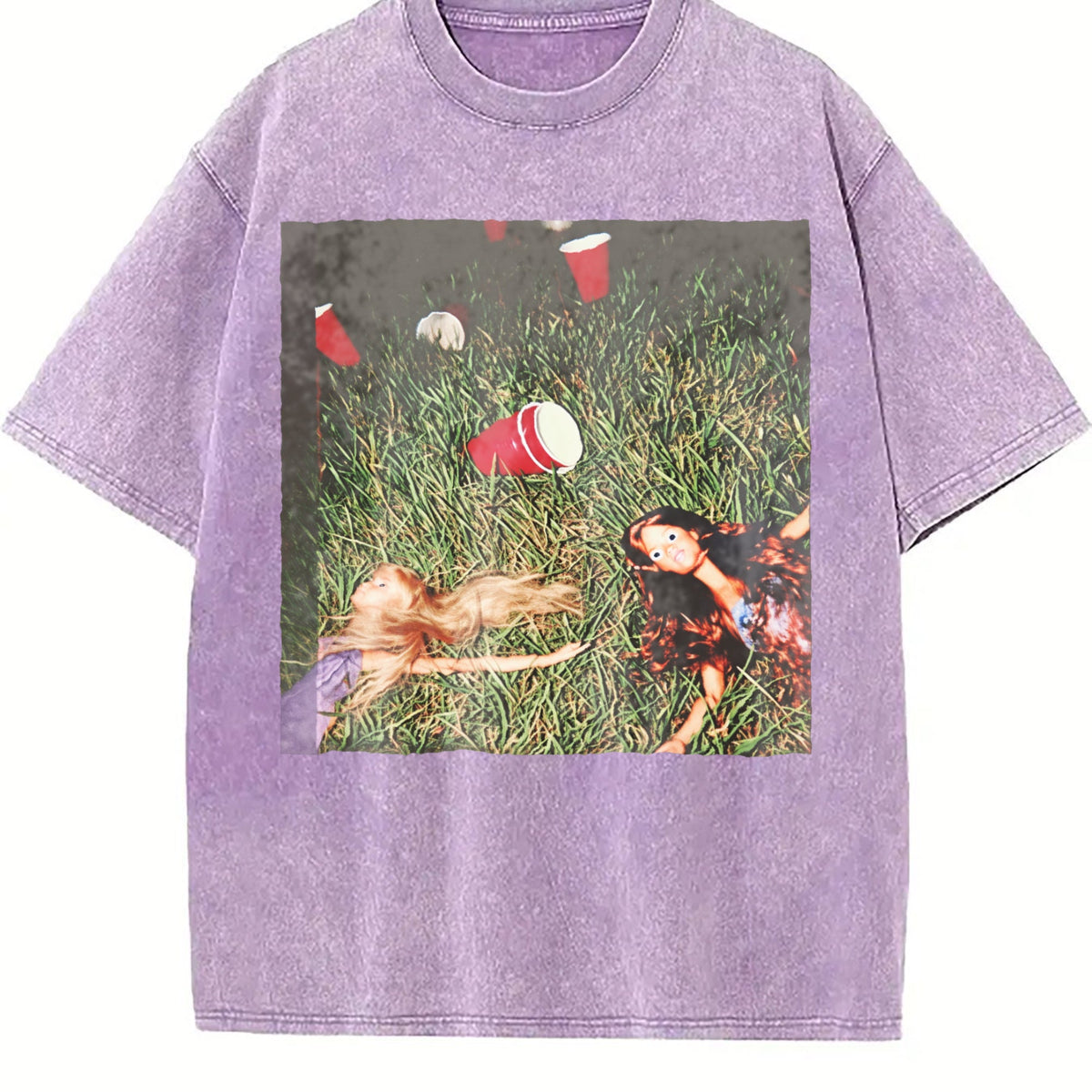 Dolls Relaxing on the Lawn Vintage Washed T-Shirt product image 6