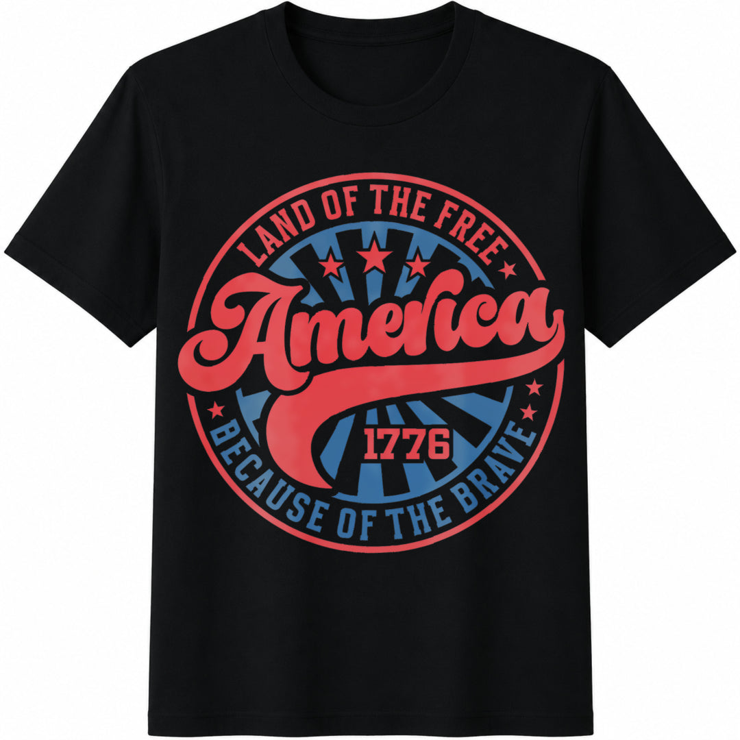 Land Of The Free Because Of Brave Cotton T-Shirt product image 1