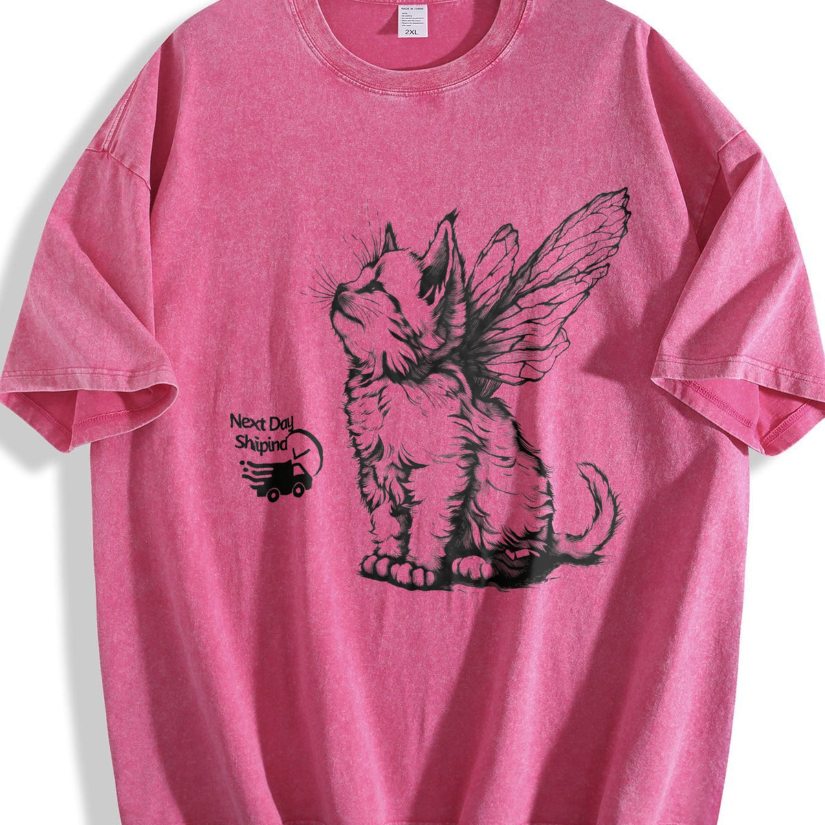 Angel Kitten Vintage Washed T-Shirt product image 7