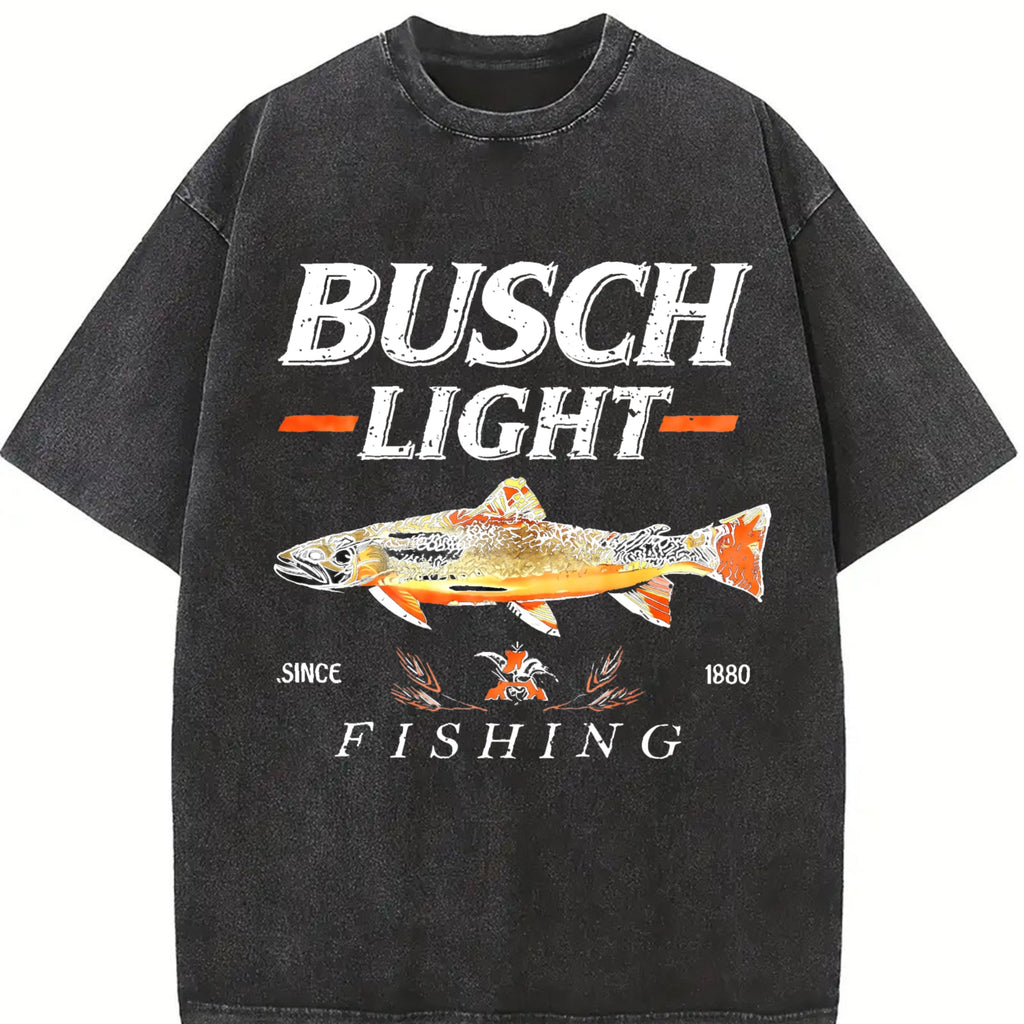 Busch Light Trout Fishing Vintage Washed T-Shirt product image 2