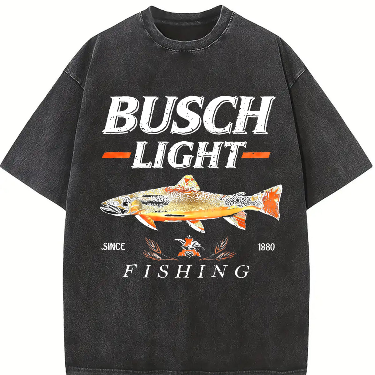 Busch Light Trout Fishing Vintage Washed T-Shirt product image 2