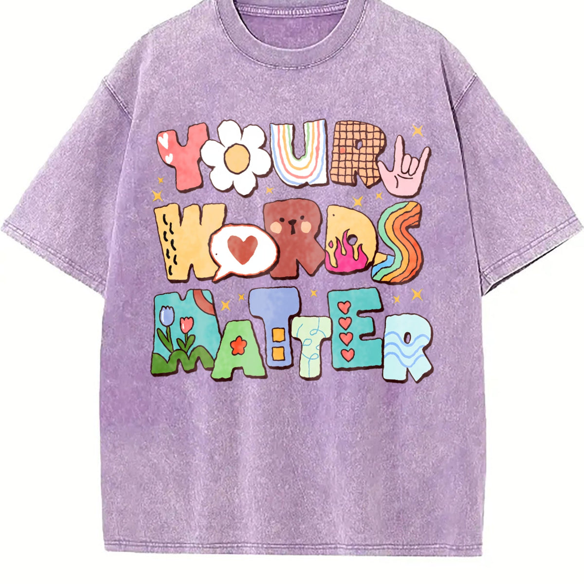 Your Words Matter Vintage Washed T-Shirt product image 6