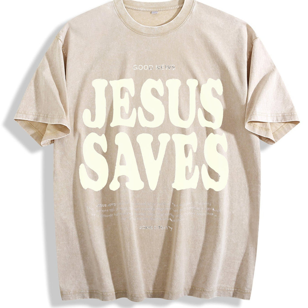 Jesus Saves Vintage Washed T-Shirt product image 1