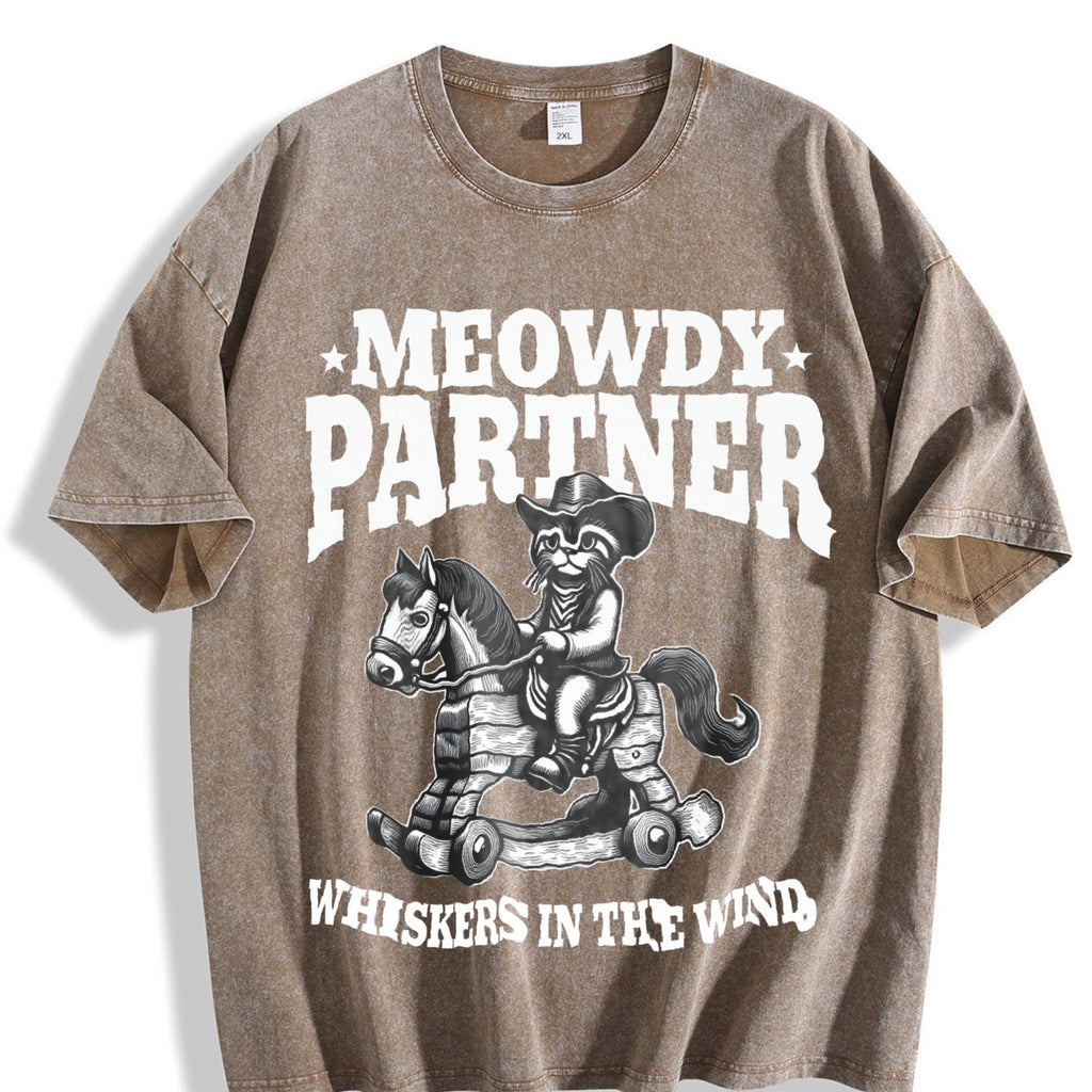 Meowdy Partner Whiskers In The Wind Vintage Washed T-Shirt product image 3