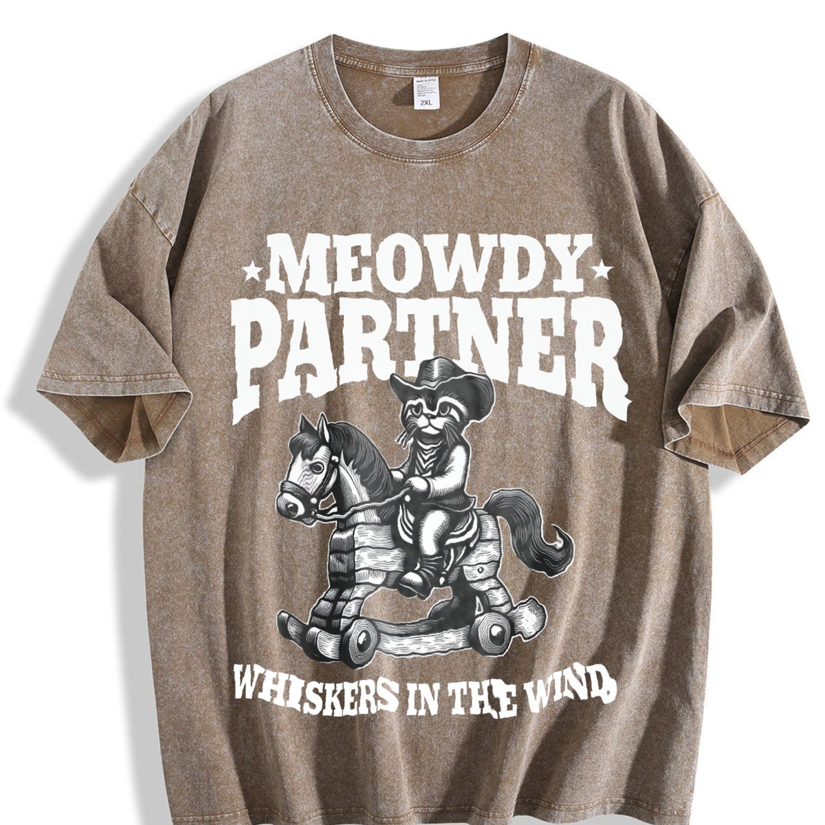 Meowdy Partner Whiskers In The Wind Vintage Washed T-Shirt product image 3