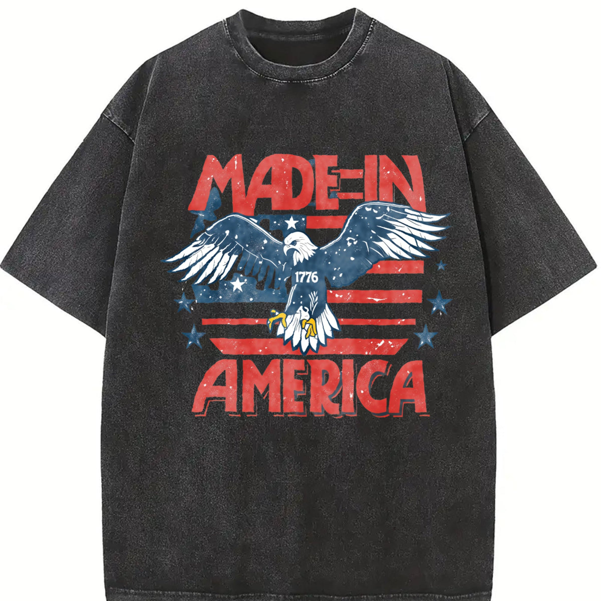 Eagle Made In America 4th Of July Vintage Washed T-Shirt product image 2
